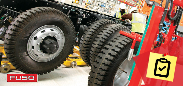 inspeccionar tu camion de carga mediana antes de conducir