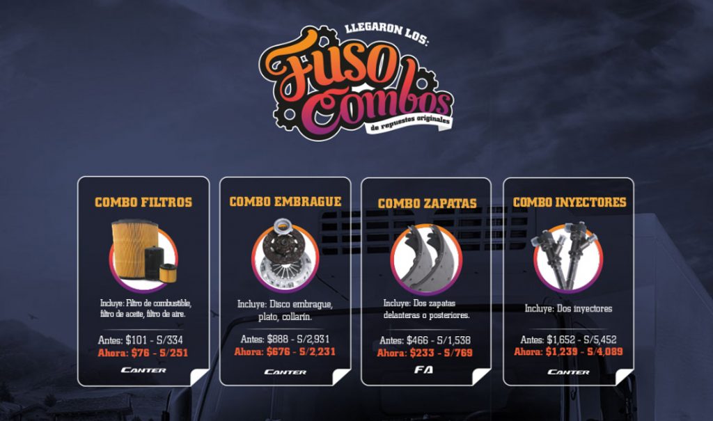 fuso combos repuestos originales
